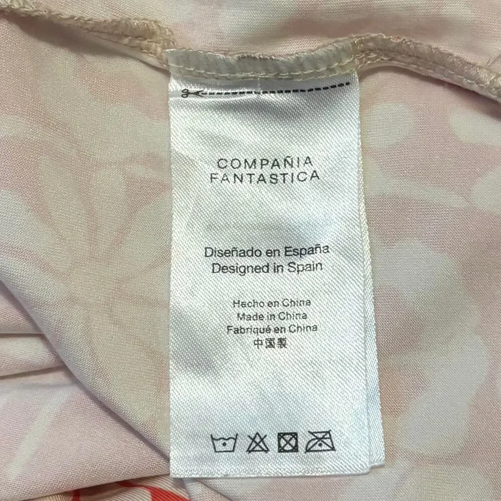 Compania Fantastica Coral and Off White Floral Kaftan/Maxi Dress - Picture 7 of 8